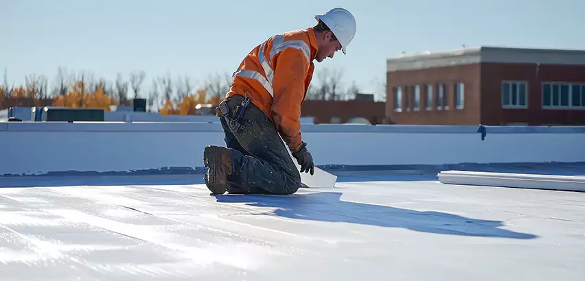 Flat Roof Drain Installation in Redmond